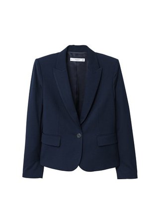 MANGO Patterned suit blazer