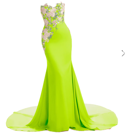 neon gown
