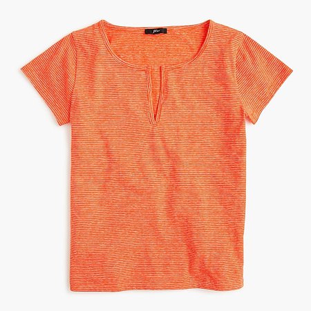 Easy split neck cap sleeve T-shirt in stripe : Women t-shirts & tank tops | J.Crew