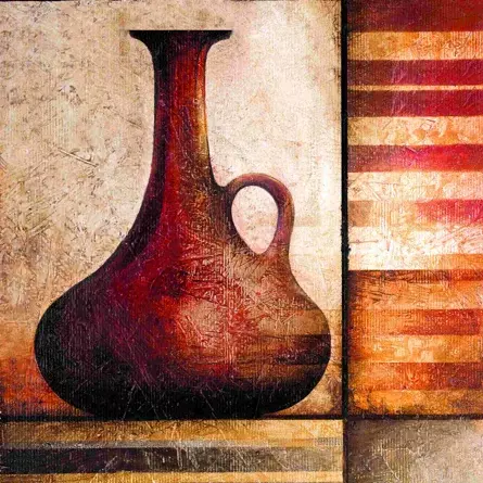 Winston Porter Rust Pot - Wrapped Canvas Painting | Wayfair
