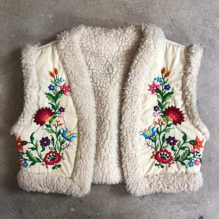 Ethnic White Vest with Floral Embroidered Stitched Design | Etsy