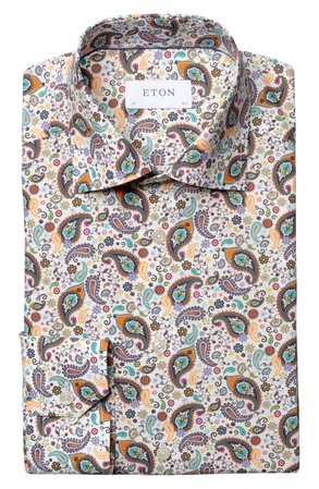 Eton Slim Fit Paisley Dress Shirt | Nordstrom