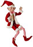 Amazon.com: RAZ Imports Happy Hollydays 30" Posable Elf: Furniture & Decor