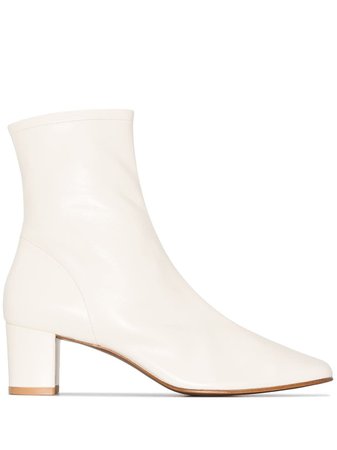 BY FAR Sofia 50mm Leather Ankle Boots - Farfetch