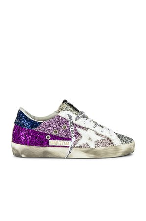 Golden Goose Superstar Sneaker in Violet Dirty Pink Lavender, White, & Blue | REVOLVE