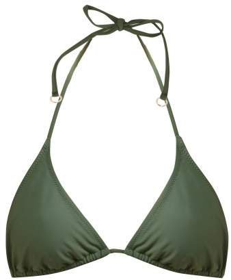 Bower - Base Triangle Bikini Top - Womens - Dark Green