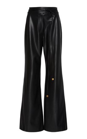 Nanushka Chimo Faux Leather Flared Pants Size: M