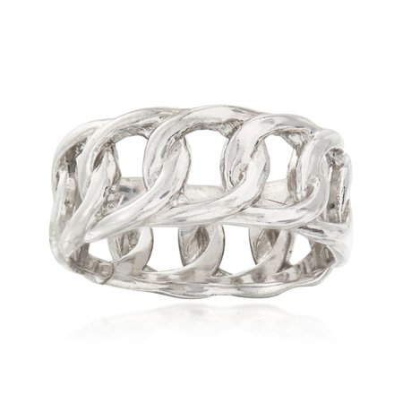Ross-Simons Italian Sterling Silver Curb-Link Eternity Ring