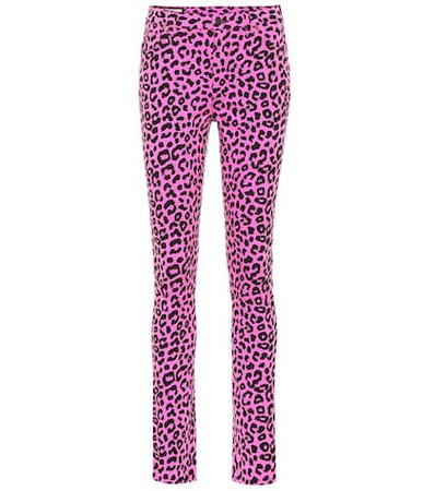 Leopard high-rise skinny jeans