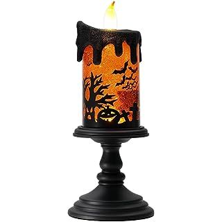 Amazon.com: Eldnacele Halloween Snow Globe Candles Lighted Lamp, Battery Operated Spooky Spinning Water Glittering Tornado Candles Flameless Candles Table Centerpiece for Halloween Celebration Parties(Spider) : Home & Kitchen