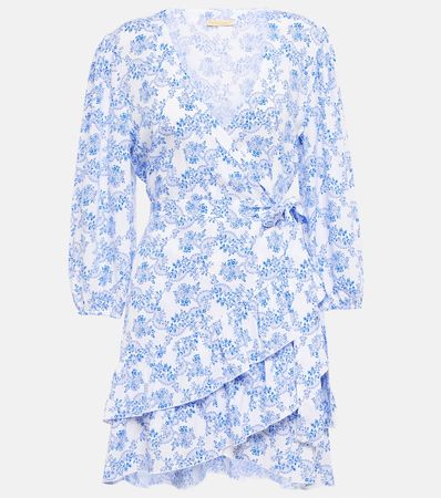 Legacy Floral Wrap Minidress in Blue - Melissa Odabash | Mytheresa