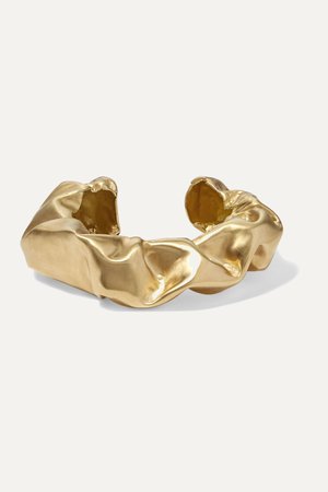 Gold Scrunch gold vermeil cuff | Completedworks | NET-A-PORTER