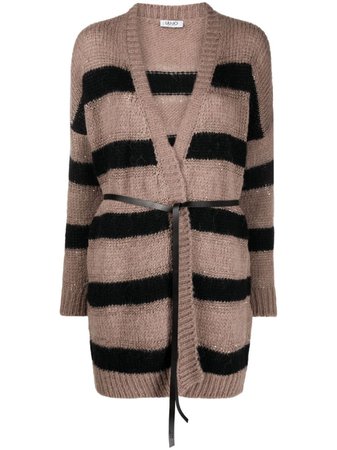 LIU JO Knitted Striped Cardigan - Farfetch