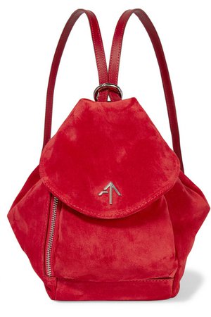 MANU ATELIER RED, WHITE AND BLACK MICRO FERNWEH SUEDE LEATHER BAG | ModeSens