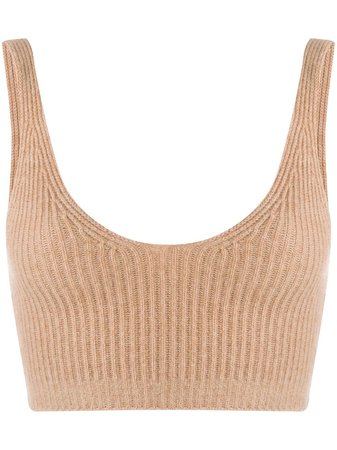 Shop Cashmere In Love ribbed knit cropped vest with Express Delivery - Farfetch