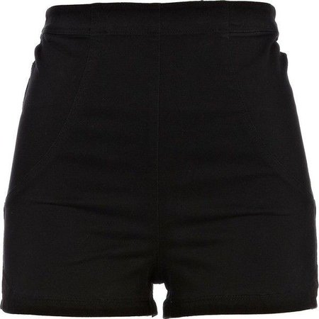 black high waisted shorts