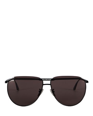 Balenciaga Oversized Logo Aviator Sunglasses | INTERMIX®