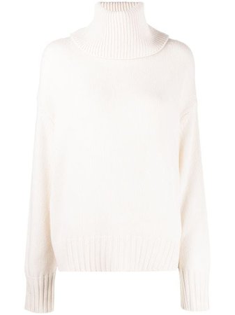 Shop Lisa Yang roll-neck cashmere jumper