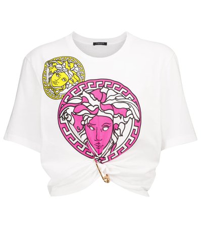 Versace - Logo cotton-jersey T-shirt | Mytheresa