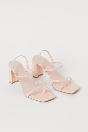 Block-heeled Sandals - Light pink - Ladies | H&M US