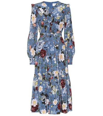 Georgeanna floral silk midi dress