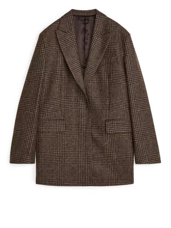 Tweed Blazer - Brown - Tailoring - ARKET NO