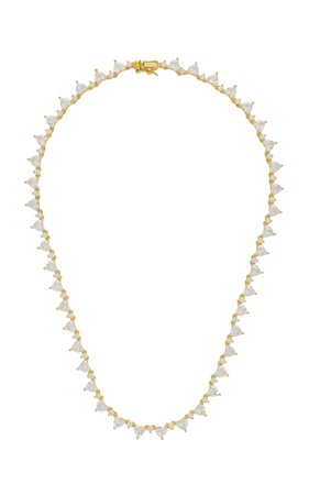 Silver-Tone Crystal Necklace by FALLON | Moda Operandi