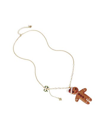 Betsey Johnson Gingerbread Pendant Long Necklace & Reviews - Necklaces - Jewelry & Watches - Macy's