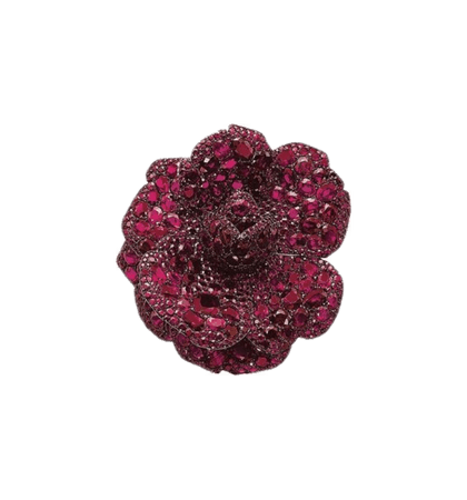 red rose brooch