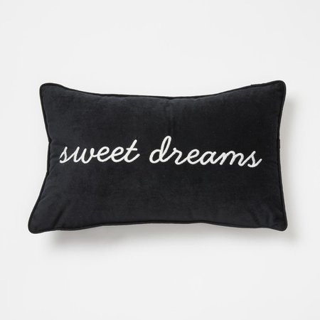 Velvet Sweet Dreams Throw Pillow - Dorm Pillows | Dormify