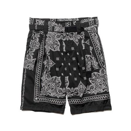Bandana Print Shorts Black – HAVEN