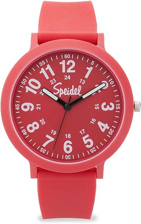 Amazon.com: Speidel Eco Color Pop Recyclable Plastic Watch with 18mm Recyclable Silicone Strap - Red : Speidel: Clothing, Shoes & Jewelry