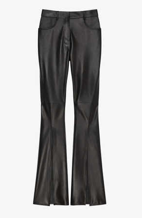Boot cut pants in leather with slits $4990 | Givenchy