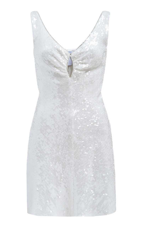 Markarian Coquette Crystal-Trimmed Mini Dress