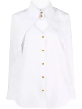 Vivienne Westwood Heart cut-out Cotton Shirt - Farfetch