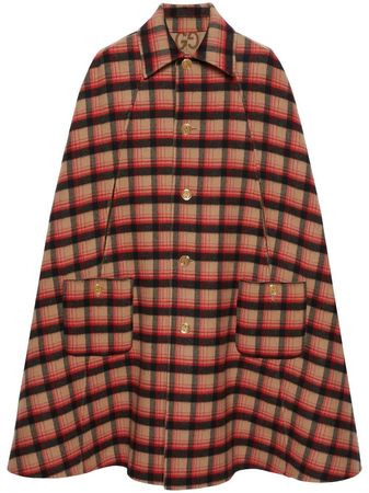 Gucci reversible GG-print cape coat