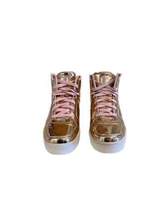 Gold pink sneakers Golden shoes