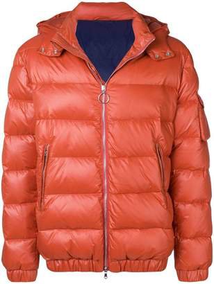 women's dark orange puffer jacket