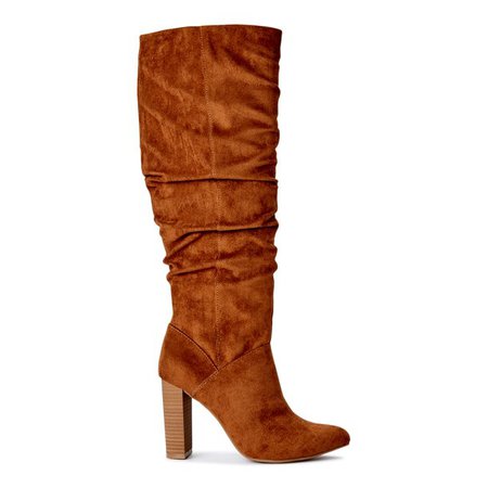Scoop Women's Faux Suede Knee High Scrunch Boots - Walmart.com