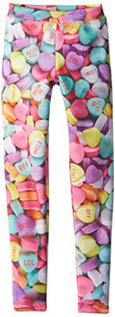 Amazon.com: Dirtee Hollywood Big Girls' Love Candy Printed Leggings, Multi, Medium: Clothing