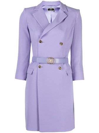 Shop purple Elisabetta Franchi double breasted blazer dress with Express Delivery - Farfetch