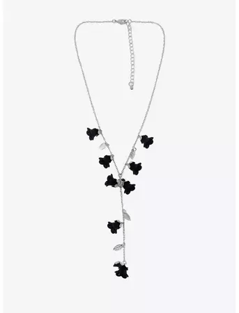 Thorn & Fable Black Floral Necklace | Hot Topic
