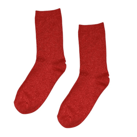 red glitter socks