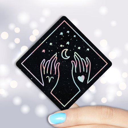 Aries Love & Magic Holographic StickerWaterproof | Etsy