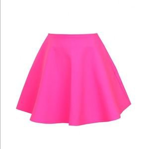 Neon Pink Skater Skirt