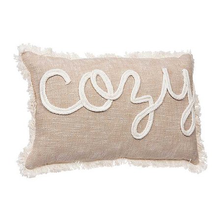 Gray Egret Embroidered Cozy Accent Pillow | Kirklands
