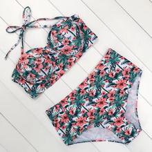 Floral Print High Waist Swimsuit Bikini Push Up Swimwear Women Vintage – Rockin Docks Deluxephotos
