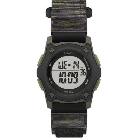 Timex Boys TW7C77500 Time Machines Digital Black/Green Camo Watch