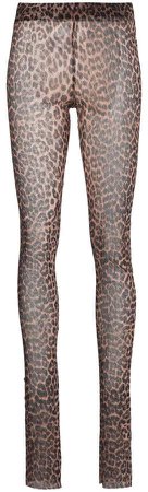 Leopard print Tilden Sheer Mesh leggings