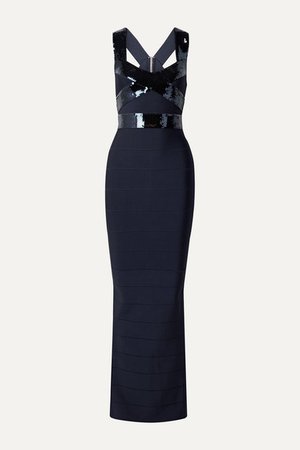 Hervé Léger | Sequin-embellished bandage gown | NET-A-PORTER.COM